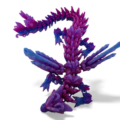 Fae Dragon – Twinkling Flower Lavender Gradient Articulated 3D Printed Fantasy Creature (Copy)