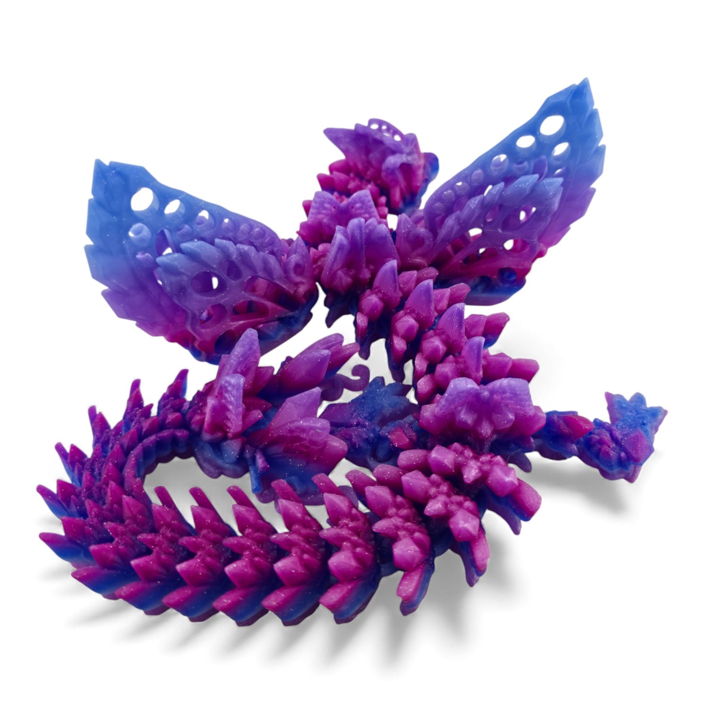 Fae Dragon – Twinkling Flower Lavender Gradient Articulated 3D Printed Fantasy Creature (Copy)