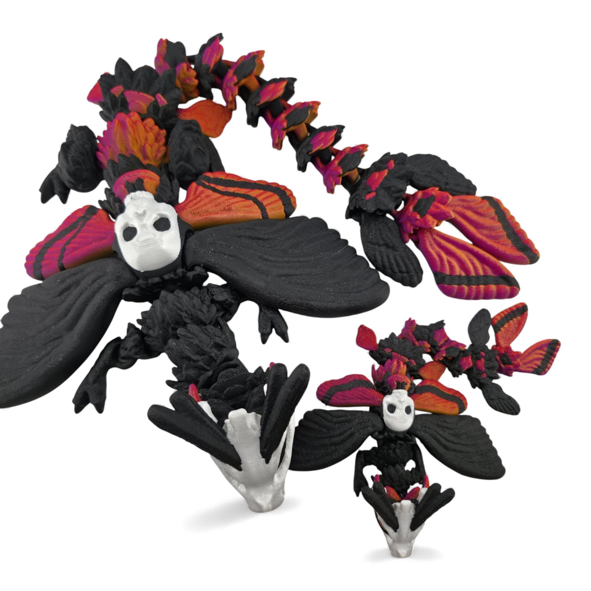 Death Head Moth Dragon Set - Adult & Baby 3D Printed Collectibles