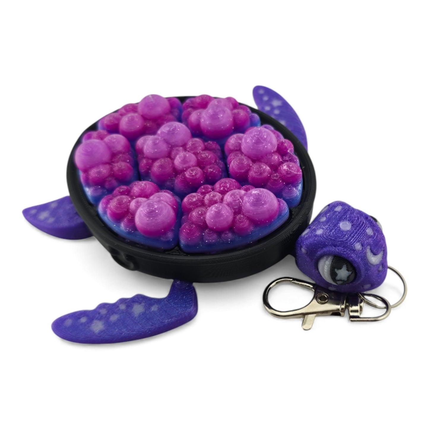 Turtle Fidget Clickers - Desktop and Keychains - Sensory Figures, Mechanical Keys - Autism, ADHD, Stress, Anxiety Relief