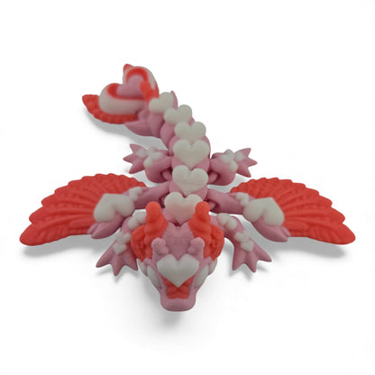 Baby Love Dragon – Articulated Desk Decor | Valentine’s Day Heart Dragon | 3D Printed Fidget Figure