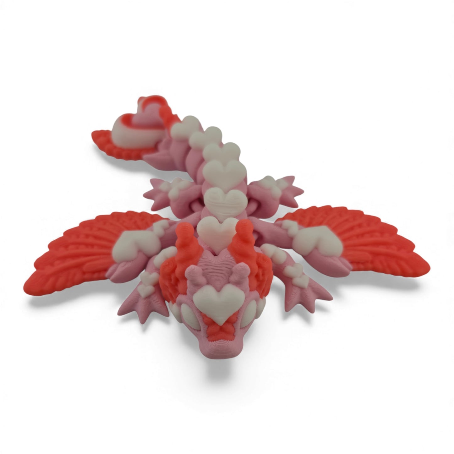 Baby Love Dragon – Articulated Desk Decor | Valentine’s Day Heart Dragon | 3D Printed Fidget Figure