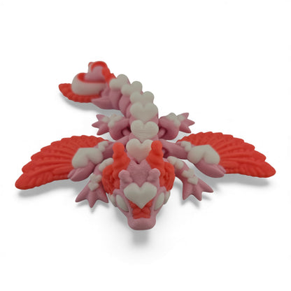 Baby Love Dragon – Articulated Desk Decor | Valentine’s Day Heart Dragon | 3D Printed Fidget Figure