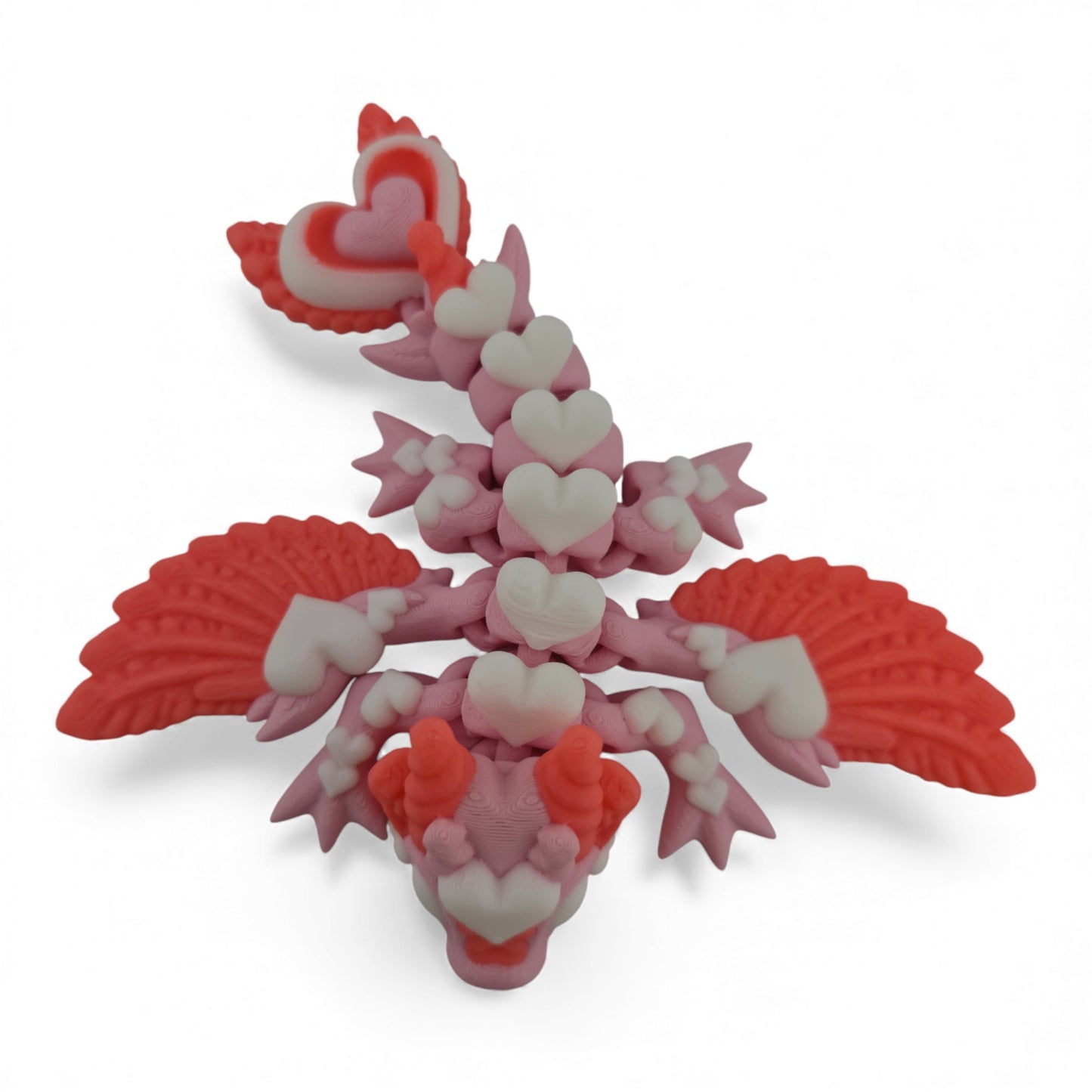 Baby Love Dragon – Articulated Desk Decor | Valentine’s Day Heart Dragon | 3D Printed Fidget Figure