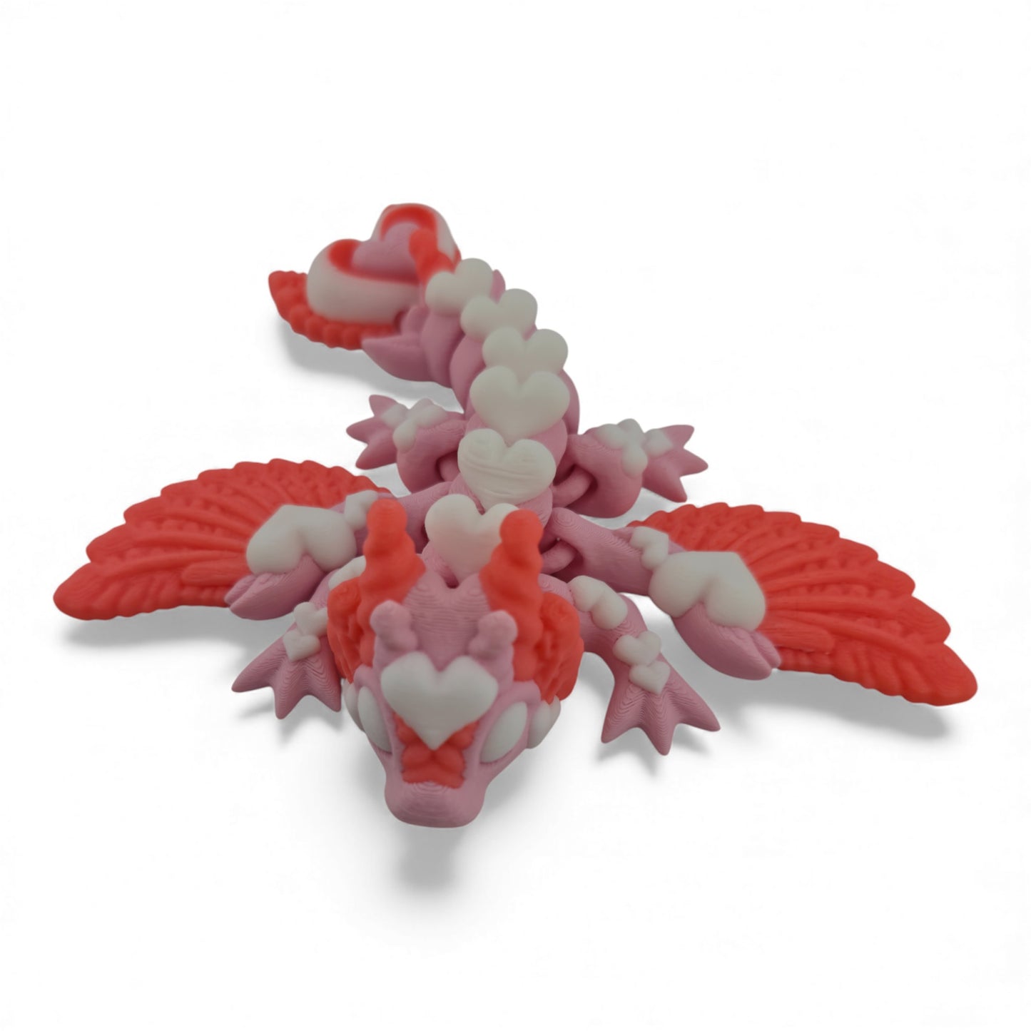 Baby Love Dragon – Articulated Desk Decor | Valentine’s Day Heart Dragon | 3D Printed Fidget Figure
