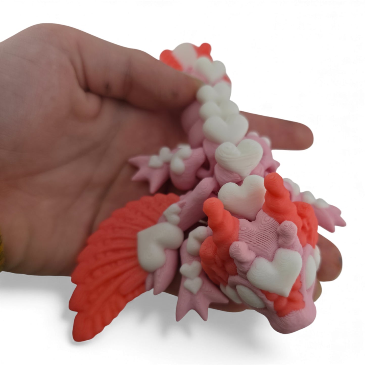 Baby Love Dragon – Articulated Desk Decor | Valentine’s Day Heart Dragon | 3D Printed Fidget Figure