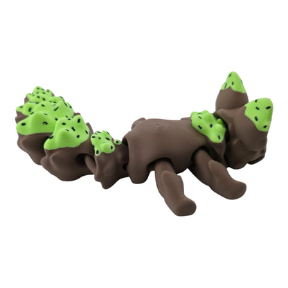Mint Chocolate Chip Fox – 7.5" Articulated 3D Printed Fantasy Figurine | Sweet Dessert-Inspired Collectible