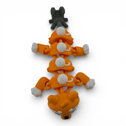 Baby Cat Dragon Dragon – 8" Articulated 3D Printed Fantasy Figurine