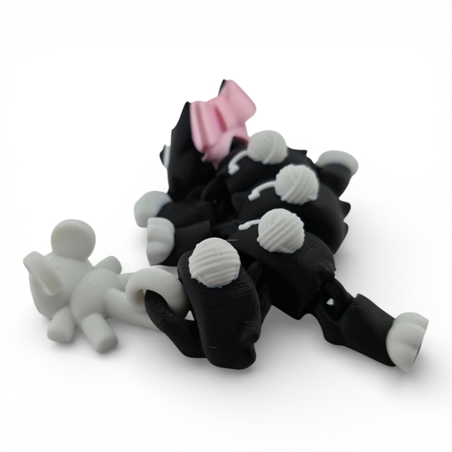 Baby Cat Dragon Dragon – 8" Articulated 3D Printed Fantasy Figurine