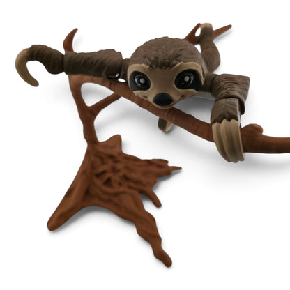Sloth With Tree – 3D Printed Articulated Figurine | Flexible Collectible Desk Decor