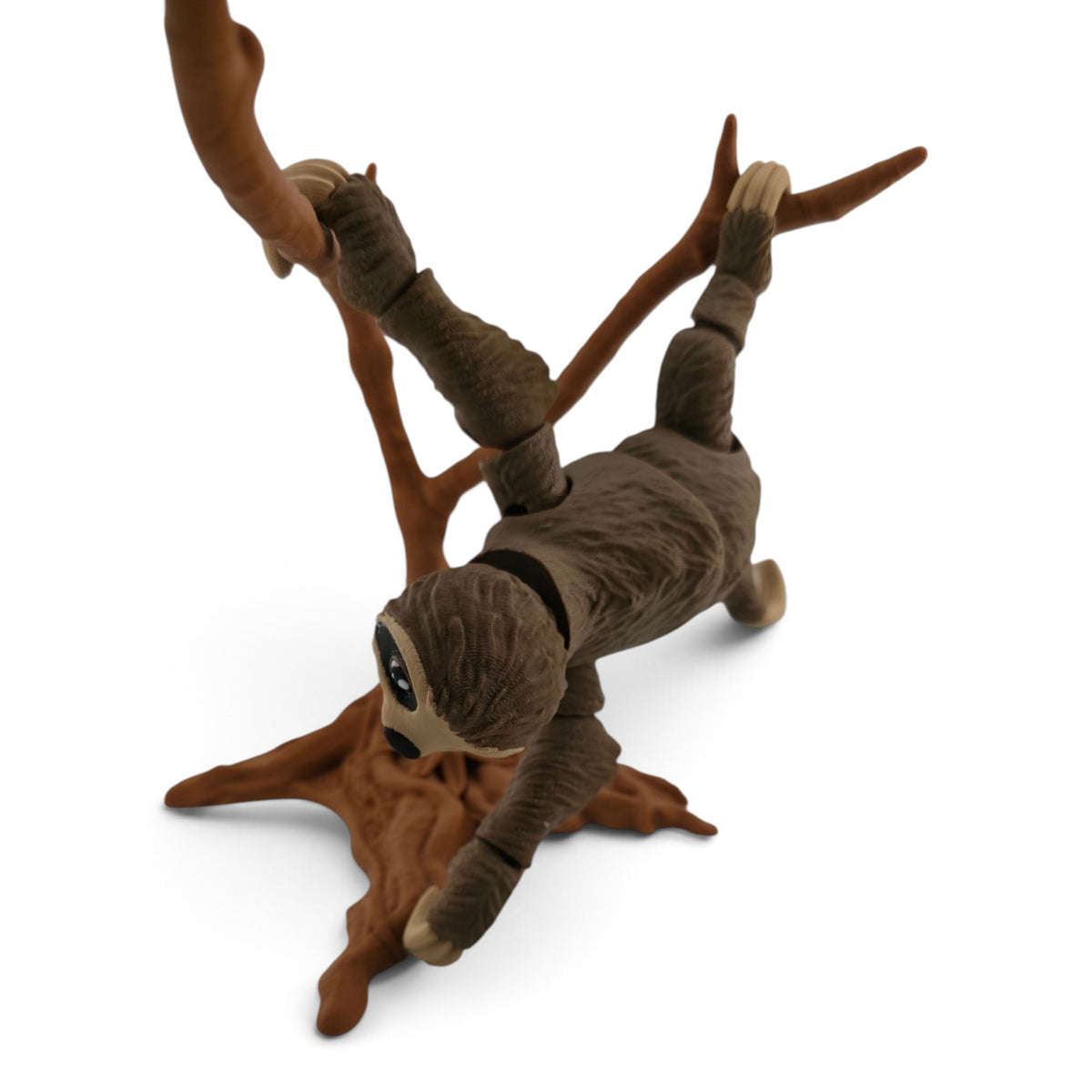 Sloth With Tree – 3D Printed Articulated Figurine | Flexible Collectible Desk Decor