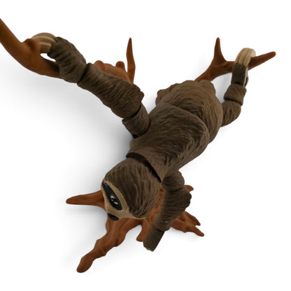 Sloth With Tree – 3D Printed Articulated Figurine | Flexible Collectible Desk Decor