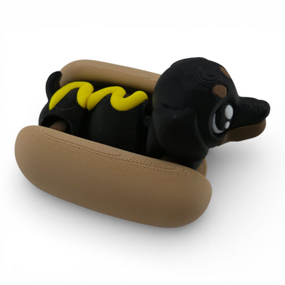 Dachshund Hotdog Articulated 3D Printed Figurine Collectible