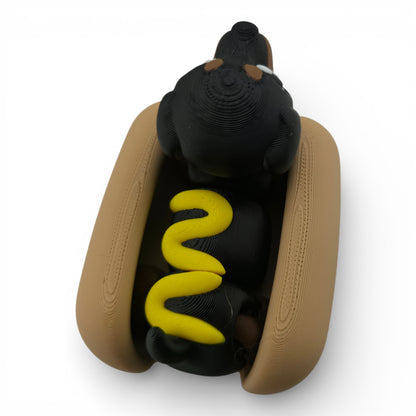 Dachshund Hotdog Articulated 3D Printed Figurine Collectible