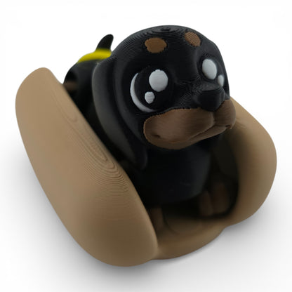 Dachshund Hotdog Articulated 3D Printed Figurine Collectible