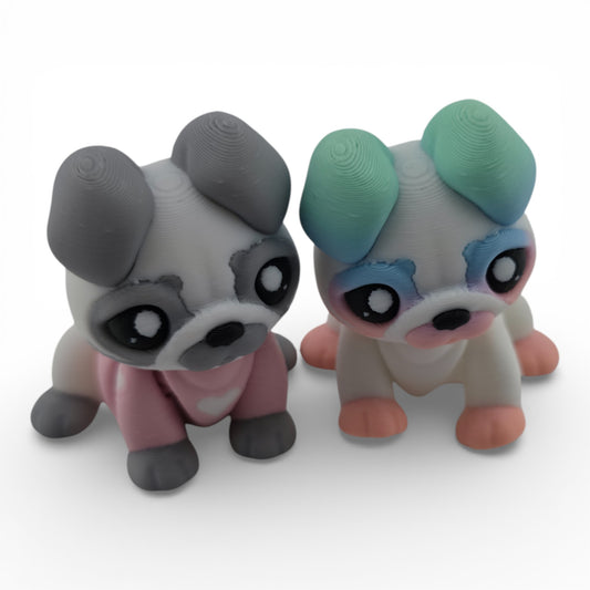 Bulldog Articulated 3D Printed Figurine Collectible