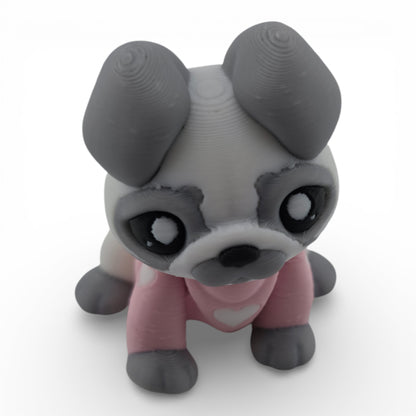 Bulldog Articulated 3D Printed Figurine Collectible