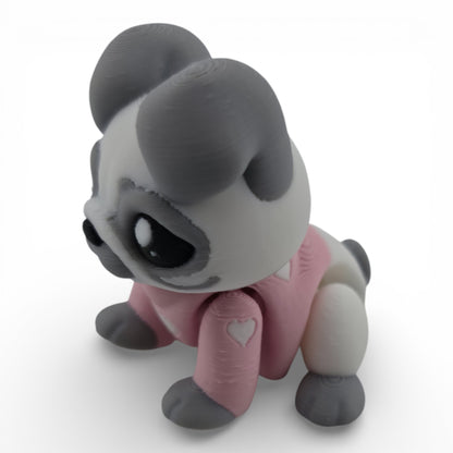 Bulldog Articulated 3D Printed Figurine Collectible