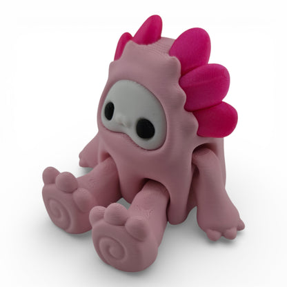 Axolotl Woobu Articulated 3D Printed Fantasy Figurine Inspired Collectible