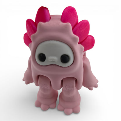 Axolotl Woobu Articulated 3D Printed Fantasy Figurine Inspired Collectible