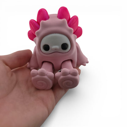 Axolotl Woobu Articulated 3D Printed Fantasy Figurine Inspired Collectible