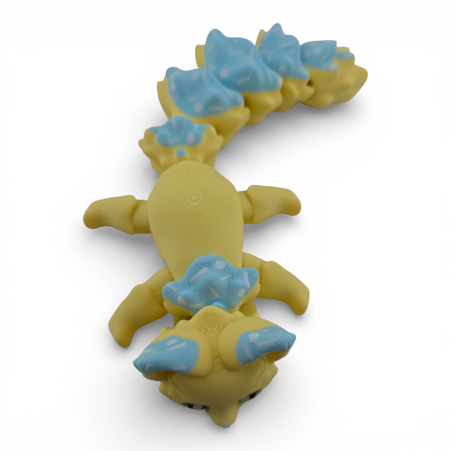 Blue Cupcake Fox – 7.5" Articulated 3D Printed Fantasy Figurine | Sweet Dessert-Inspired Collectible