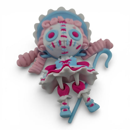 Twisty 3D Doll Figurine with 3 Sheep Articulated 3D Printed Fantasy Figurine Inspired Collectible
