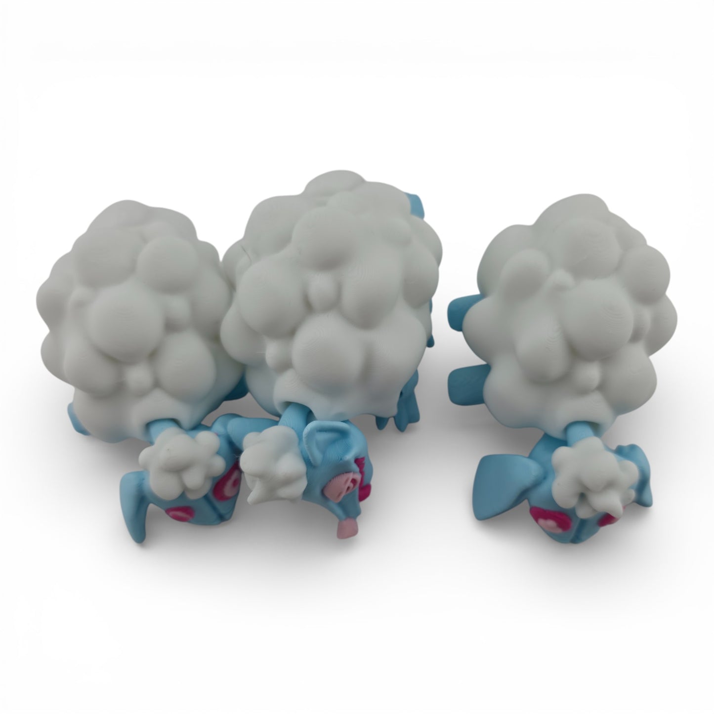 Twisty 3D Doll Figurine with 3 Sheep Articulated 3D Printed Fantasy Figurine Inspired Collectible