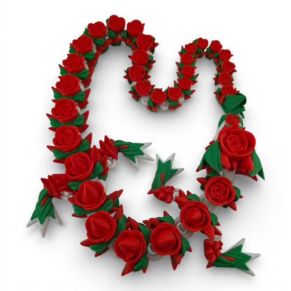 Rose Dragon – Articulated 3D Printed Fantasy Creature |Red and Green