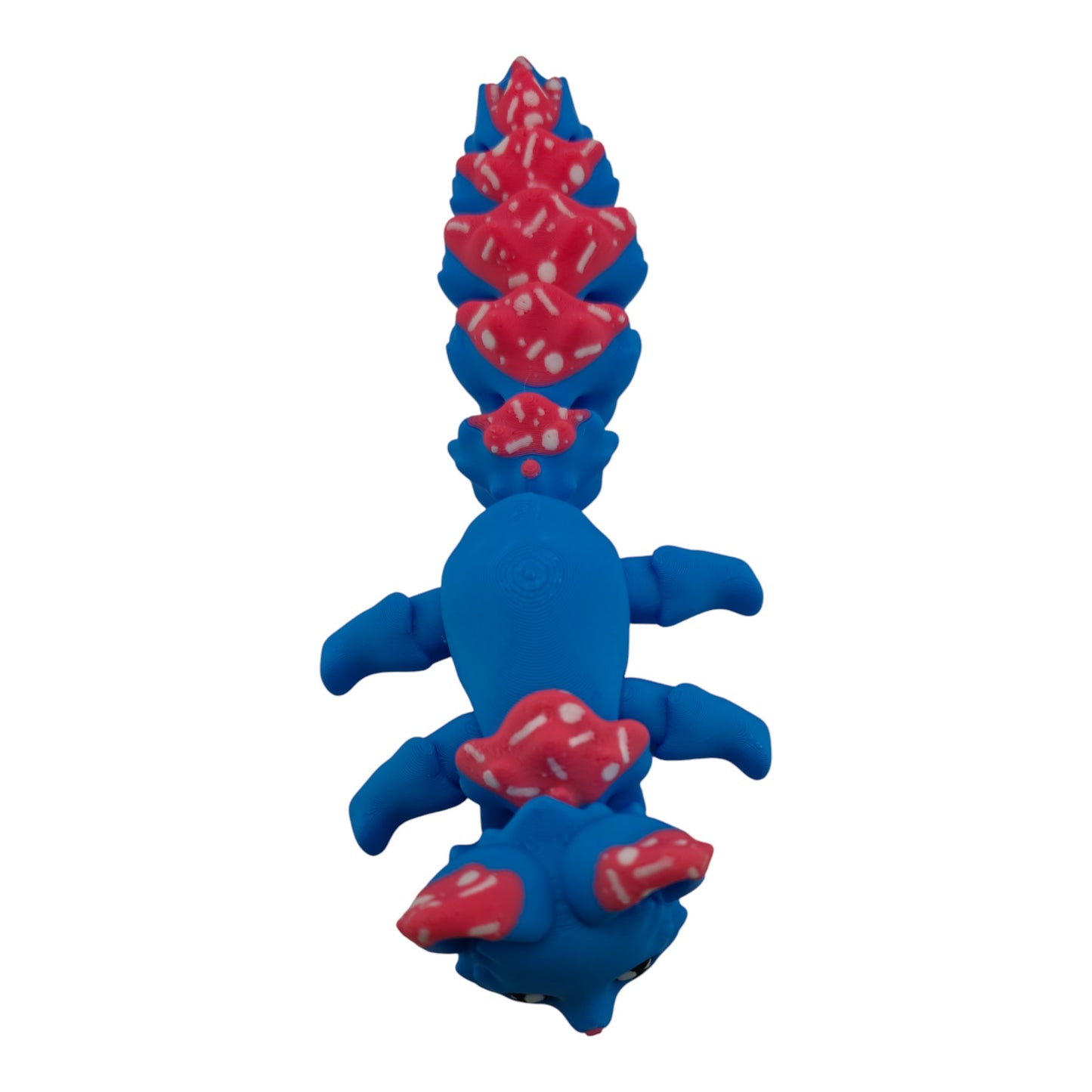 Blue Cupcake Fox – 7.5" Articulated 3D Printed Fantasy Figurine | Sweet Dessert-Inspired Collectible