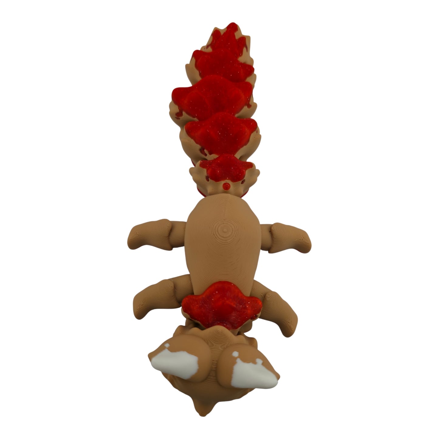 Strawberry Shortcake Fox – 7.5" Articulated 3D Printed Fantasy Figurine | Sweet Dessert-Inspired Collectible