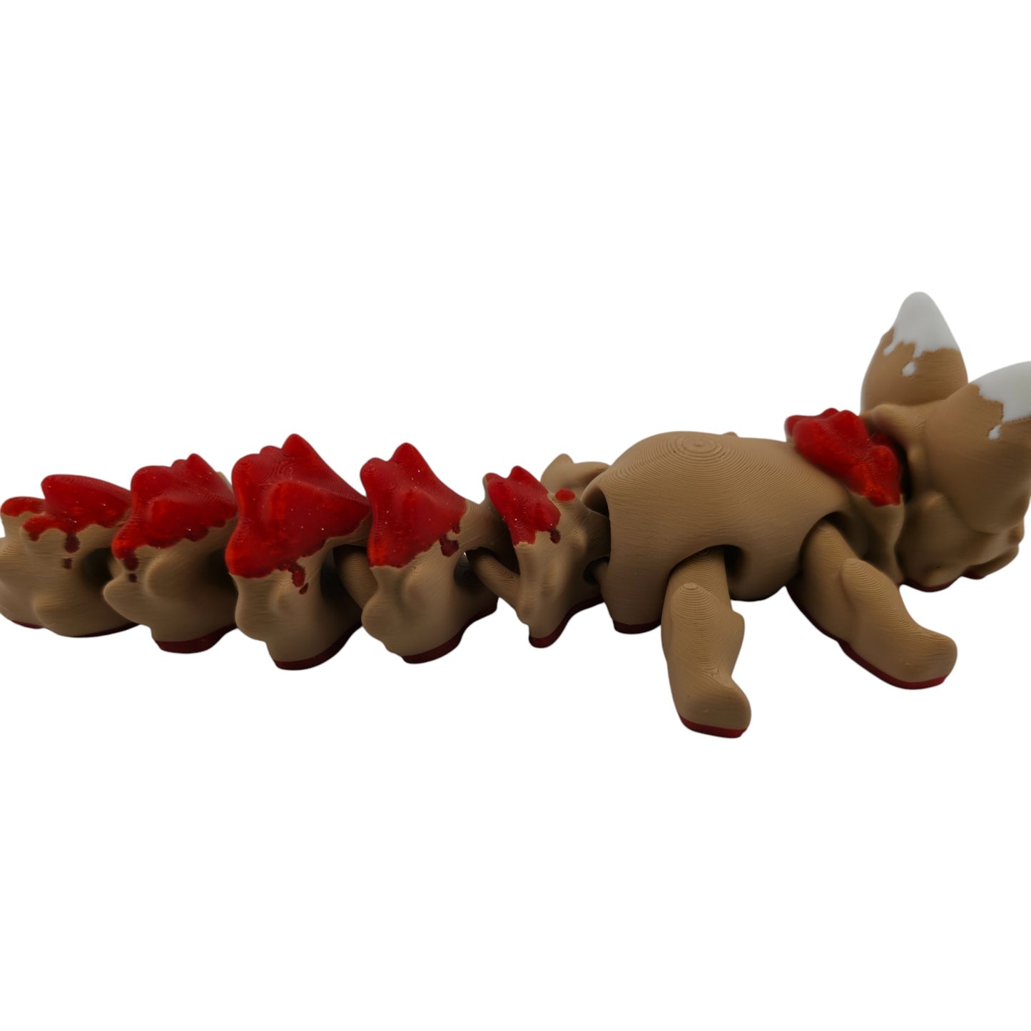 Strawberry Shortcake Fox – 7.5" Articulated 3D Printed Fantasy Figurine | Sweet Dessert-Inspired Collectible