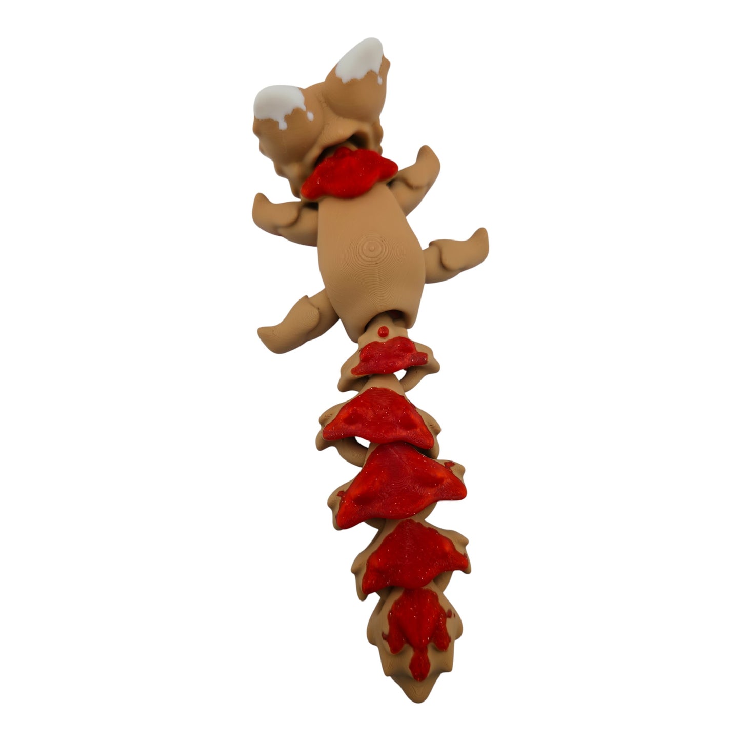 Strawberry Shortcake Fox – 7.5" Articulated 3D Printed Fantasy Figurine | Sweet Dessert-Inspired Collectible