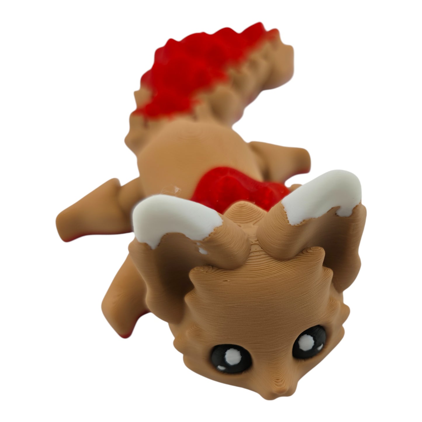 Strawberry Shortcake Fox – 7.5" Articulated 3D Printed Fantasy Figurine | Sweet Dessert-Inspired Collectible