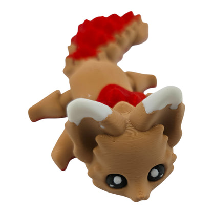 Strawberry Shortcake Fox – 7.5" Articulated 3D Printed Fantasy Figurine | Sweet Dessert-Inspired Collectible