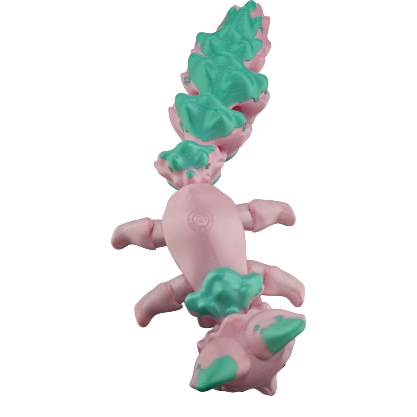 Silk Pink Fox Fox – 7.5" Articulated 3D Printed Fantasy Figurine