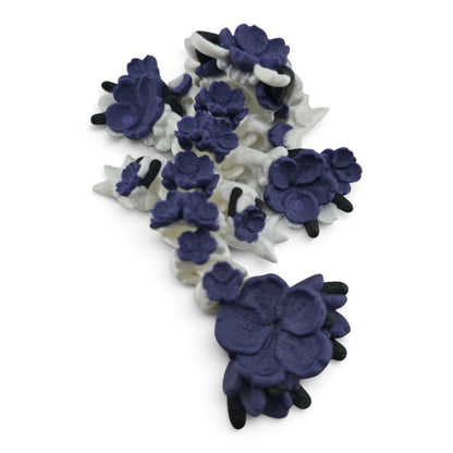 Tiny Sakura Baby Dragon – White & Purple Articulated Fantasy Collectible | 3D Printed Desk & Shelf Decor