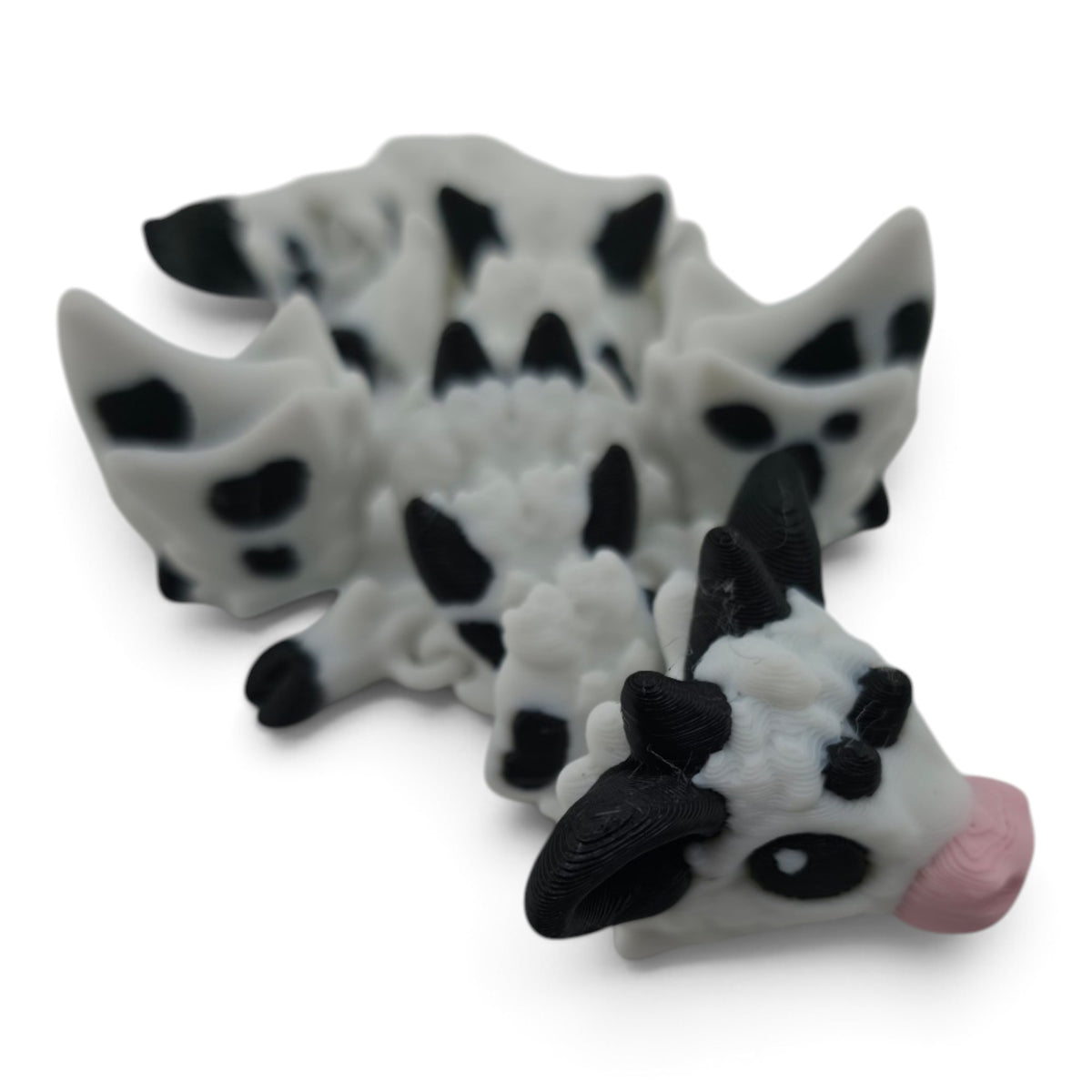 Baby Cow Dragon – 6" Articulated Fantasy Collectible | 3D Printed Mechanical-Inspired Desk & Shelf Decor