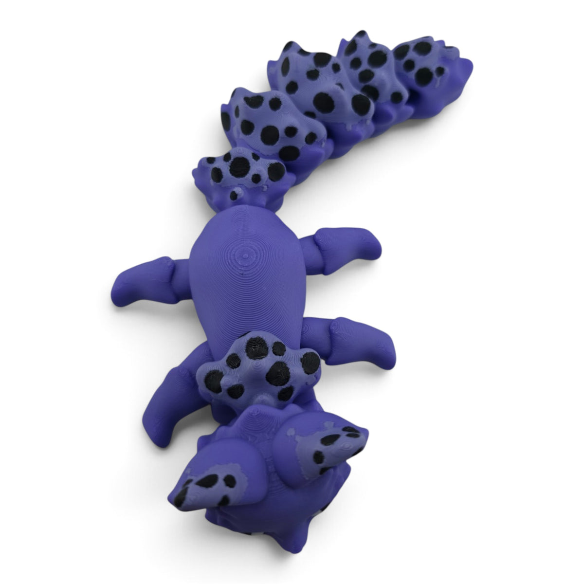 Purple Boba Fox – 7.5" Articulated Fantasy Collectible | 3D Printed Boba-Themed Desk & Shelf Decor