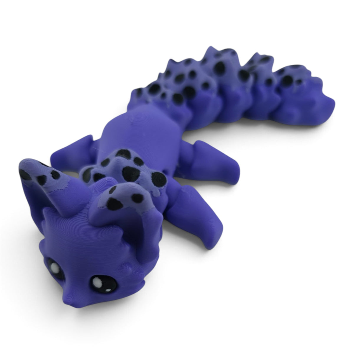 Purple Boba Fox – 7.5" Articulated Fantasy Collectible | 3D Printed Boba-Themed Desk & Shelf Decor