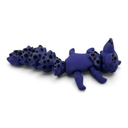Purple Boba Fox – 7.5" Articulated Fantasy Collectible | 3D Printed Boba-Themed Desk & Shelf Decor