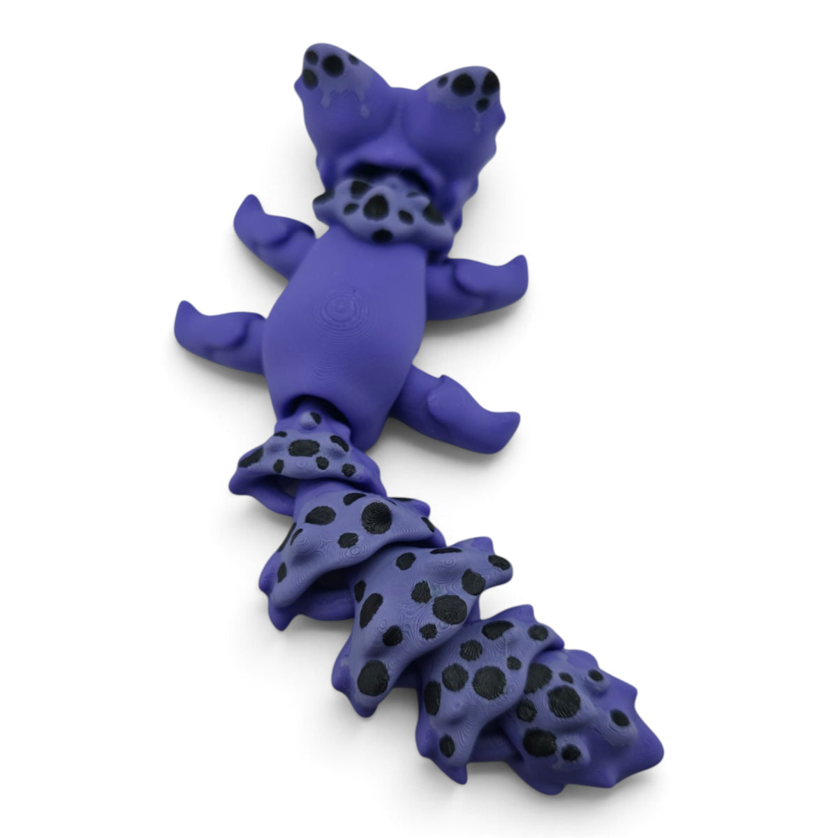 Purple Boba Fox – 7.5" Articulated Fantasy Collectible | 3D Printed Boba-Themed Desk & Shelf Decor