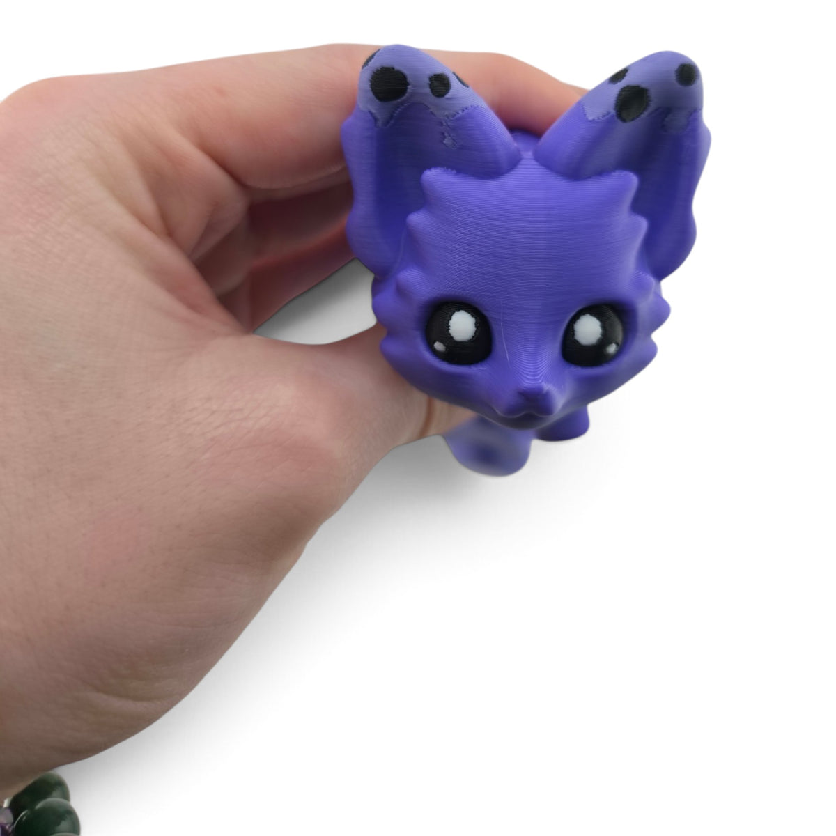 Purple Boba Fox – 7.5" Articulated Fantasy Collectible | 3D Printed Boba-Themed Desk & Shelf Decor