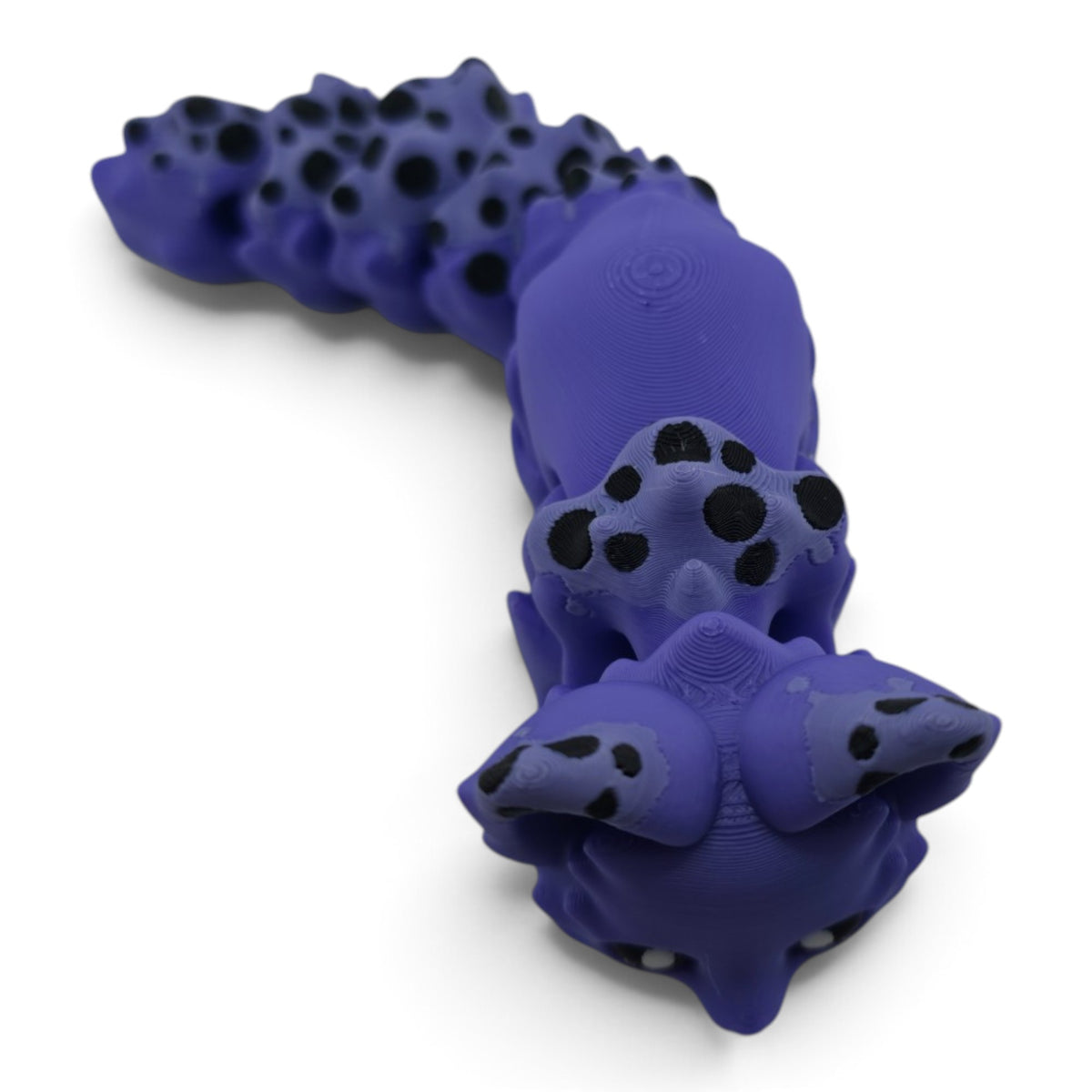 Purple Boba Fox – 7.5" Articulated Fantasy Collectible | 3D Printed Boba-Themed Desk & Shelf Decor