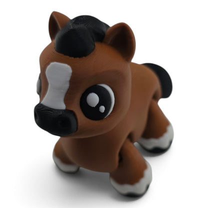 Horse – Articulated 3D Printed Animal Collectible | Flexible Desk & Shelf Decor