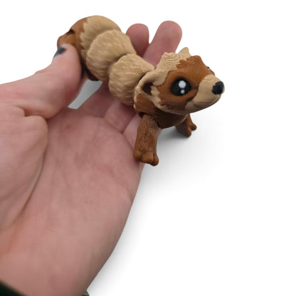 Ferret Family Set – 3D Printed Articulated Figurines | 1 Adult & 3 Babies | Flexible Collectible Desk Decor
