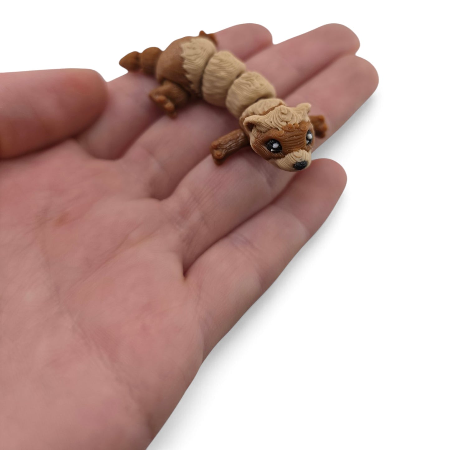 Ferret Family Set – 3D Printed Articulated Figurines | 1 Adult & 3 Babies | Flexible Collectible Desk Decor