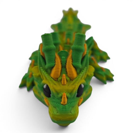 Bamboo Baby Dragon 6 inch 3D printed collectible front view