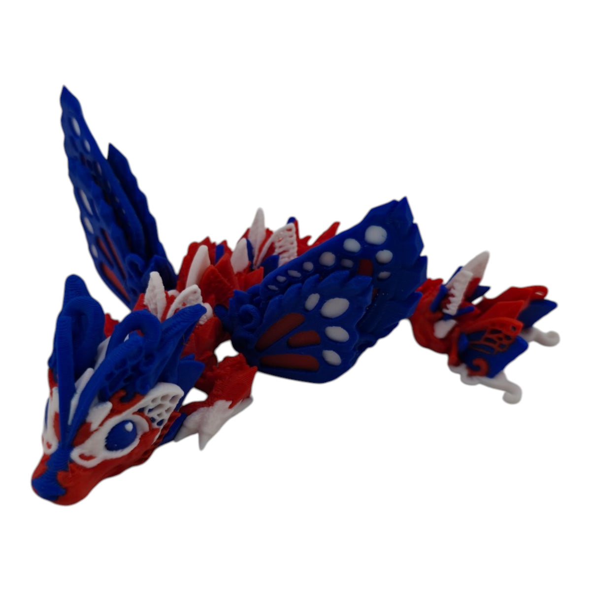 Patriotic Baby Fae Dragon - 6 inch 3D printed collectible