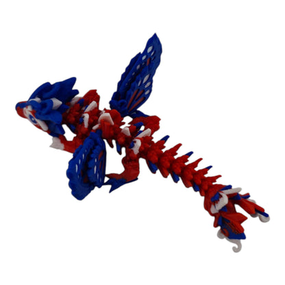 Patriotic Baby Fae Dragon - 6 inch 3D printed collectible